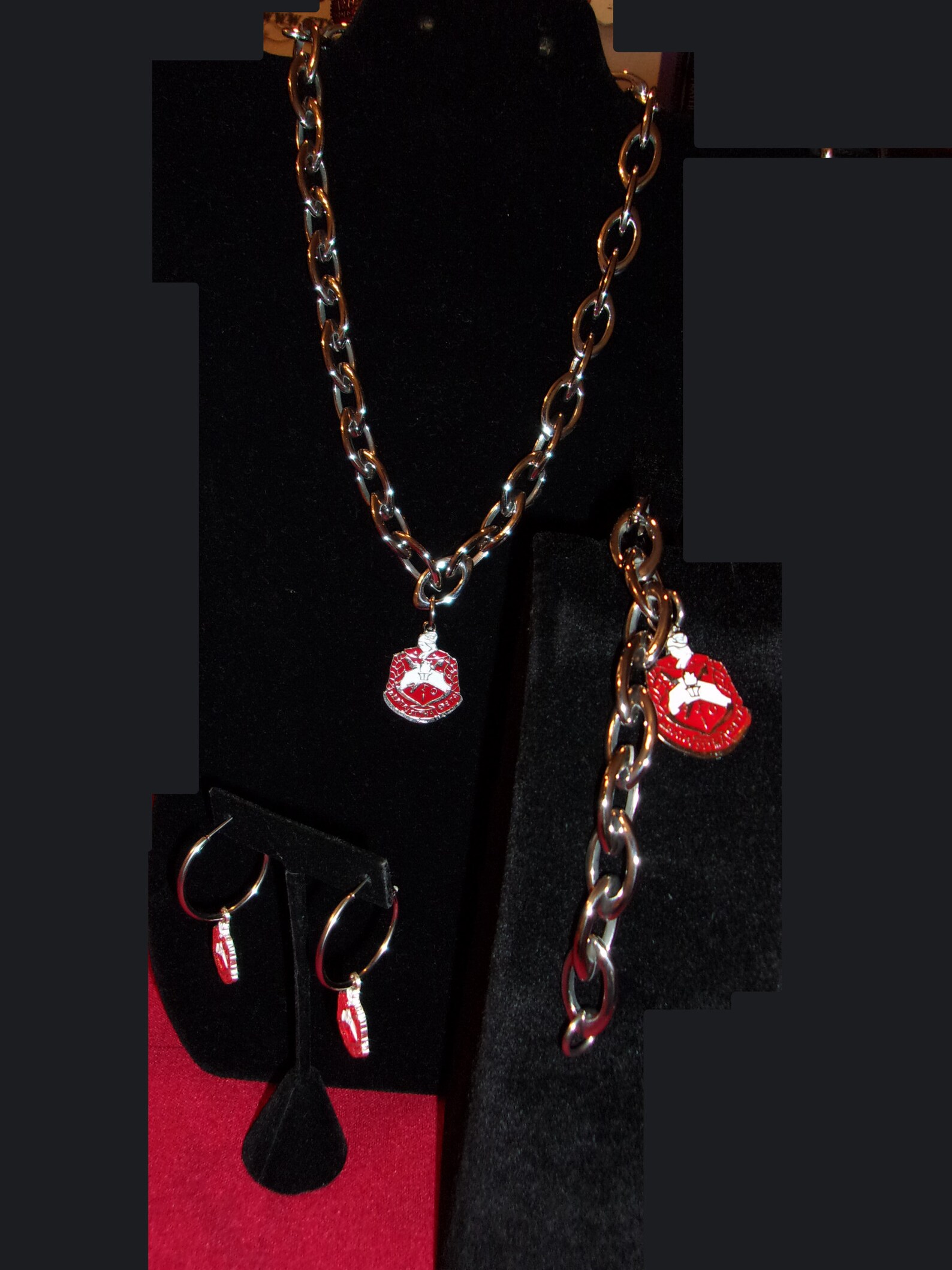 Chunky Necklace, Bracelet and Earring Set