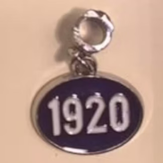 Blue and White 1920 Charm