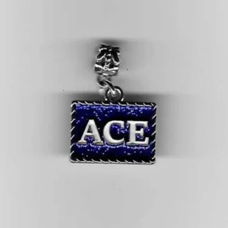 Ace - Blue & White - Custom Charm