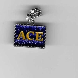 Ace - Blue & Gold - Custom Charm