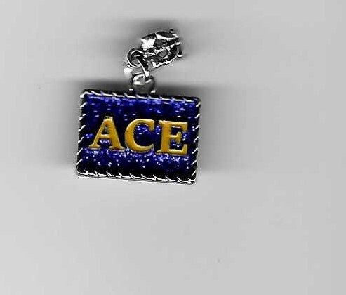 Ace - Blue & Gold - Custom Charm