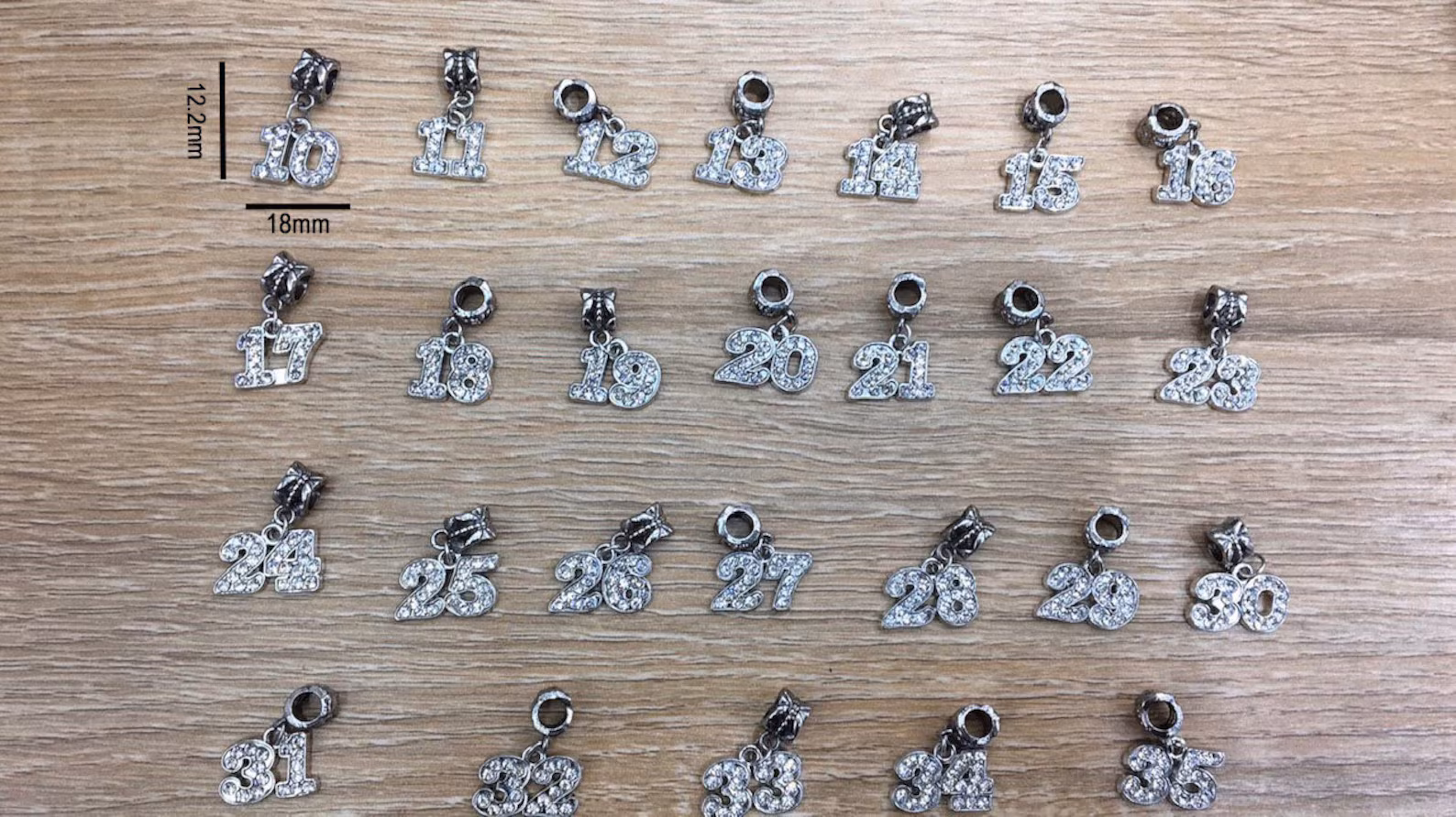 2 digit Rhinestone Numbers (1 - 99)